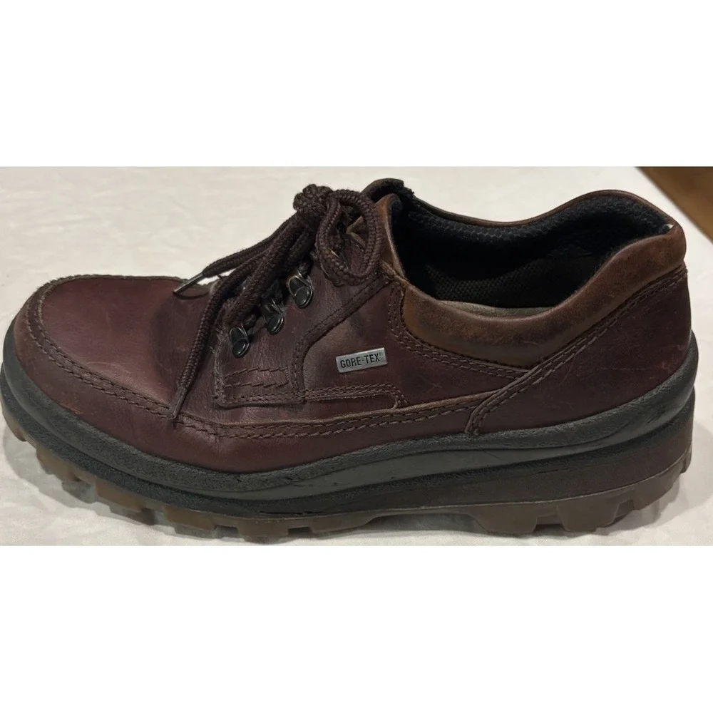 Vintage LL Bean Brown Leather Walking Gore-Tex Oxford Hiking Made In USA Men 7.5
